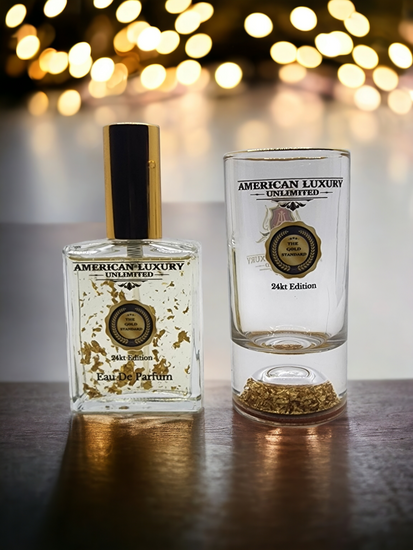 The Gold Standard Men's Fragrance/Shot Glass V-day Gift Set - American Luxury Unlimited