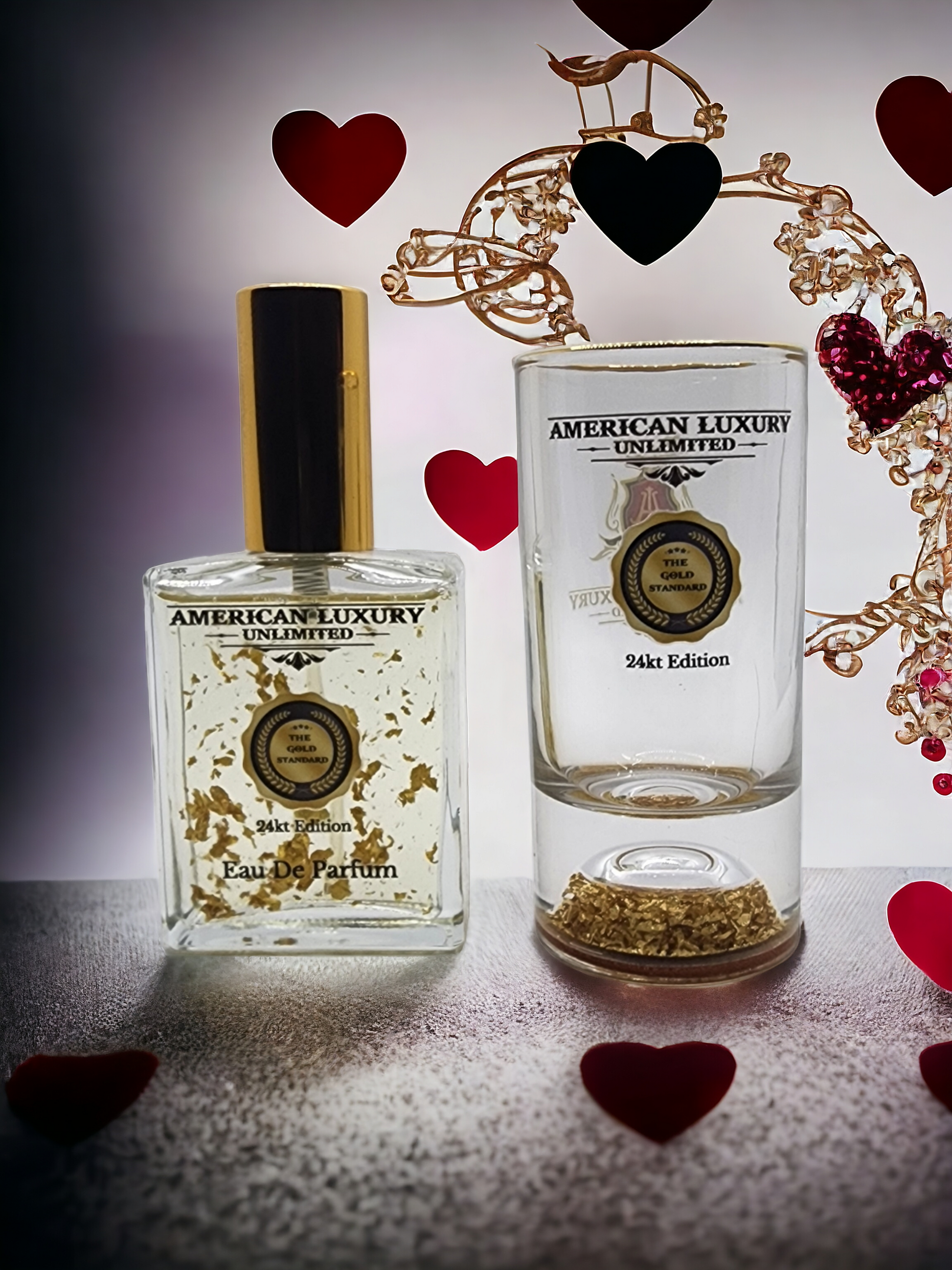 The Gold Standard Men's Fragrance/Shot Glass V-day Gift Set - American Luxury Unlimited