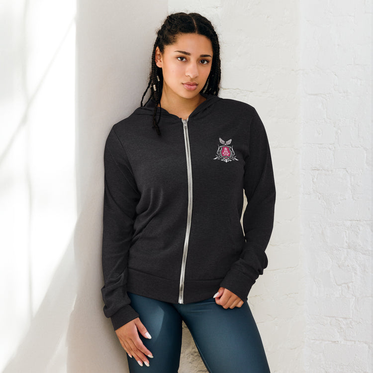 ALU Women's Embroidered Zip Hoodie - American Luxury Unlimited