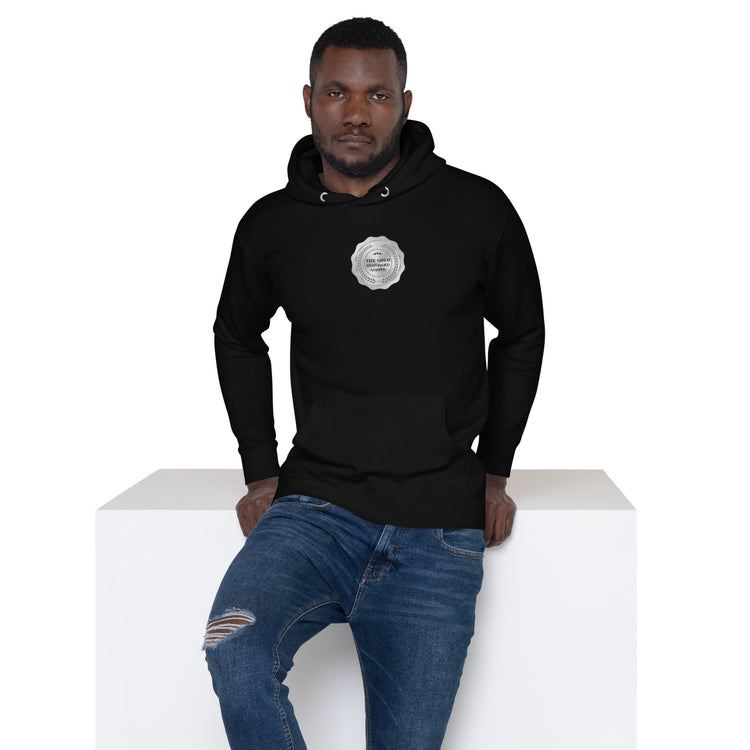 ALU The Gold Standard White Embroidered Hoodie - American Luxury Unlimited
