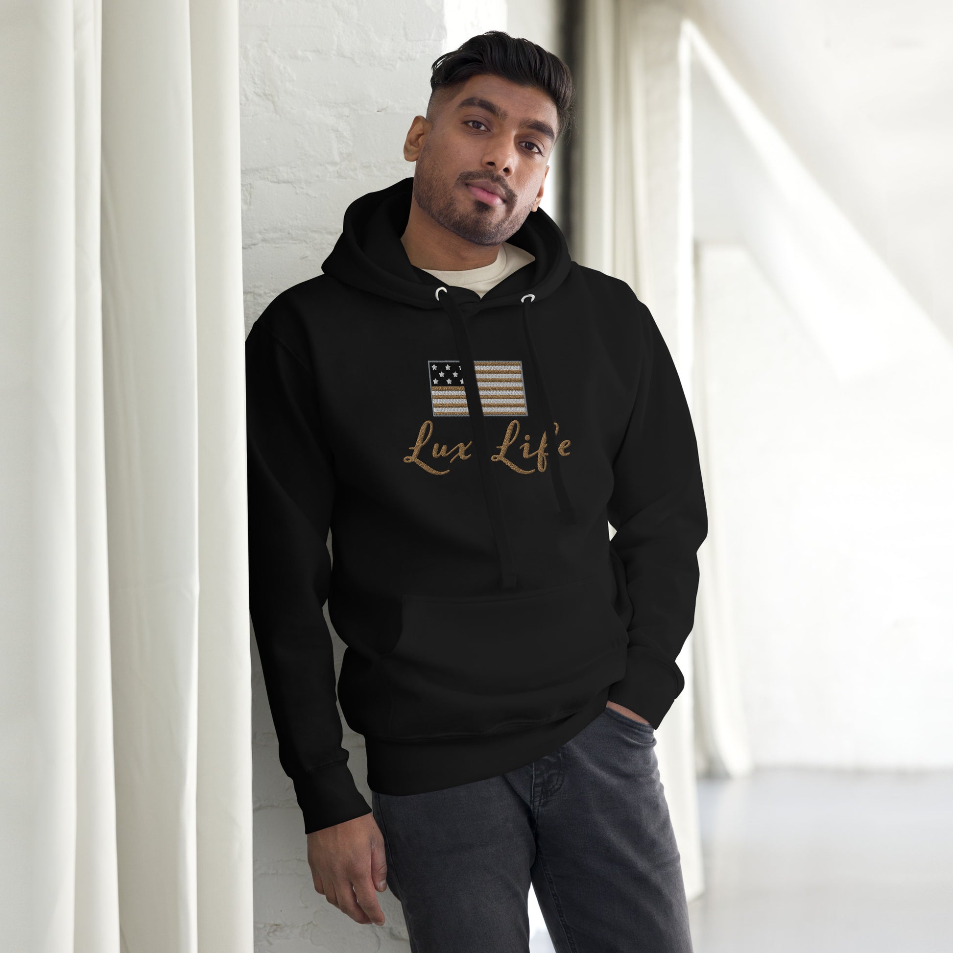 American Lux Life Embroidered Hoodie - American Luxury Unlimited
