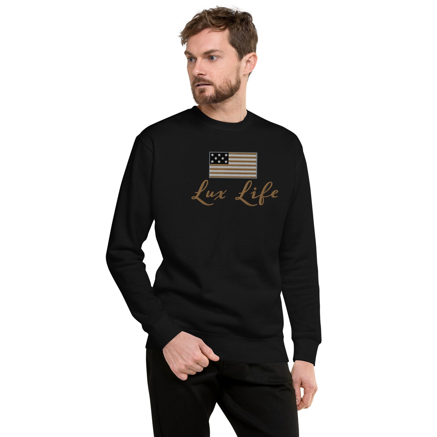 American Lux Life Premium Embroidered Sweatshirt