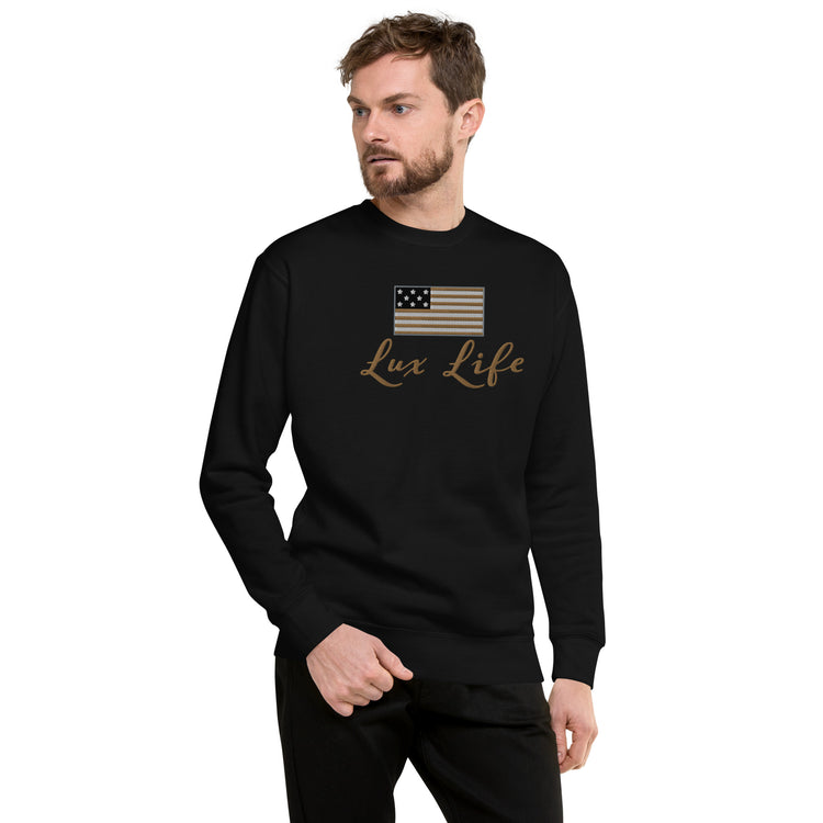 American Lux Life Premium Embroidered Sweatshirt - American Luxury Unlimited