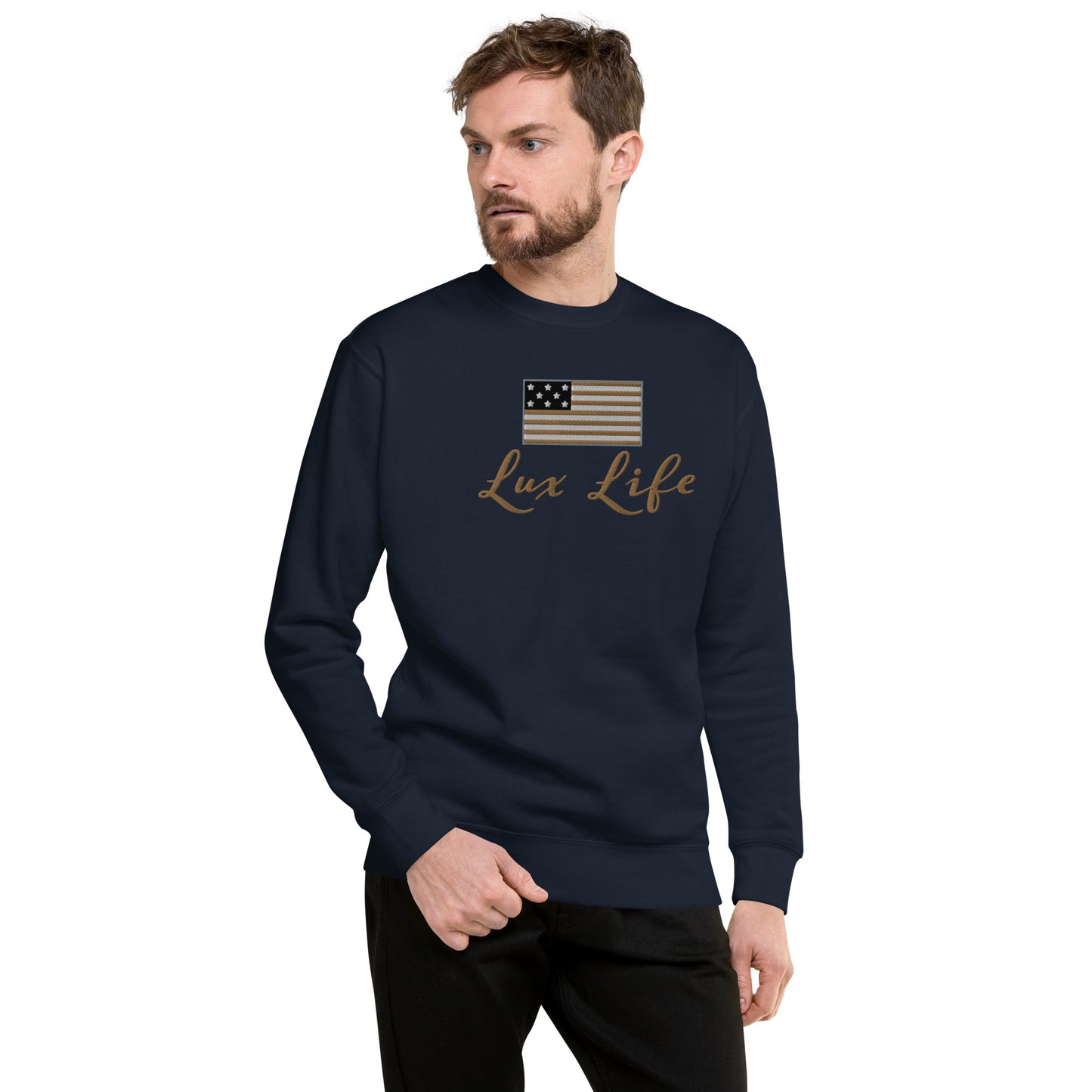 American Lux Life Premium Embroidered Sweatshirt