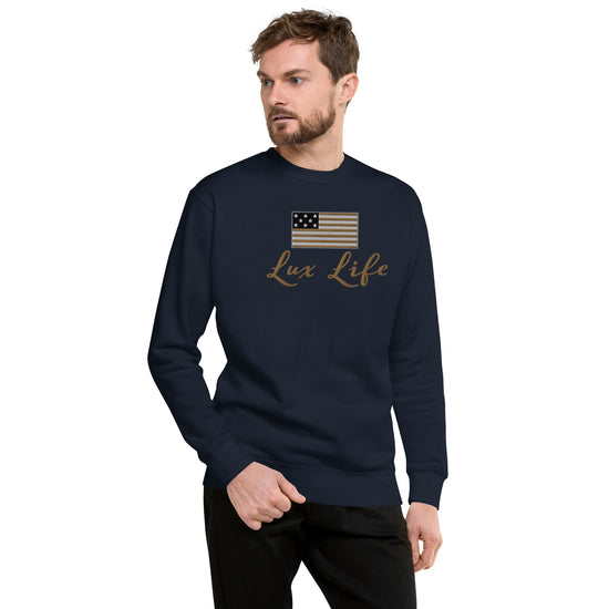 American Lux Life Premium Embroidered Sweatshirt - American Luxury Unlimited