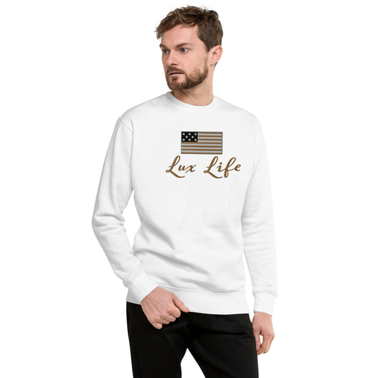 American Lux Life Premium Embroidered Sweatshirt - American Luxury Unlimited