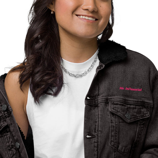Ms. Influential Denim Sherpa Jacket - American Luxury Unlimited