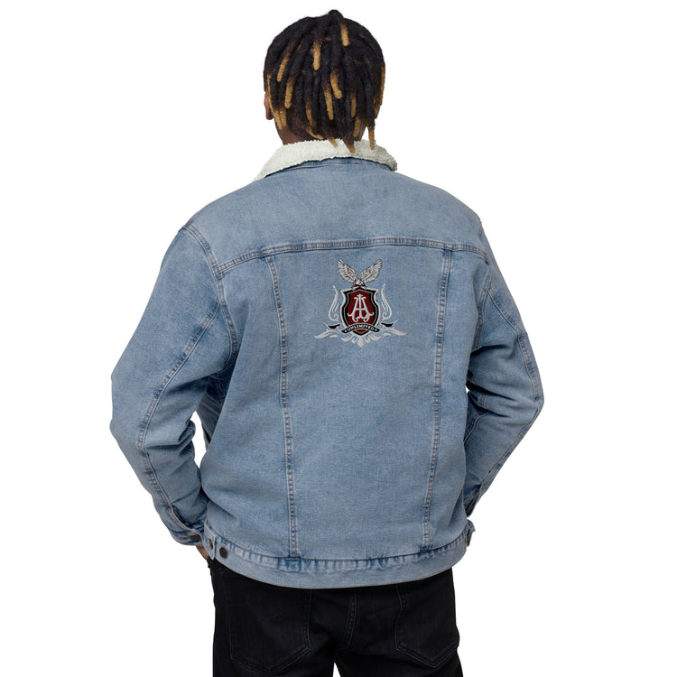 ALU's Embroidered Denim Sherpa Jacket - American Luxury Unlimited
