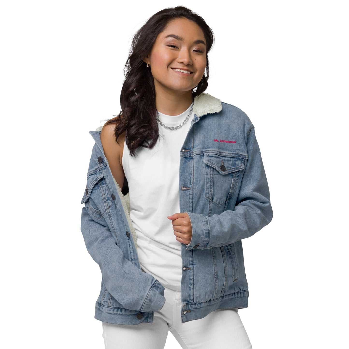 Ms. Influential Denim Sherpa Jacket