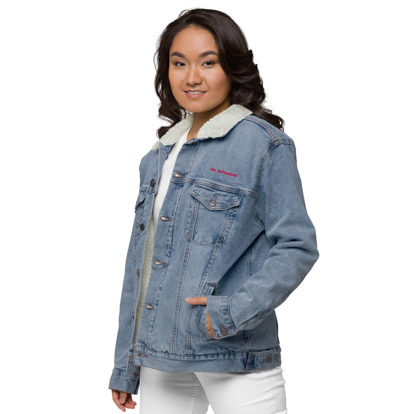 Ms. Influential Denim Sherpa Jacket