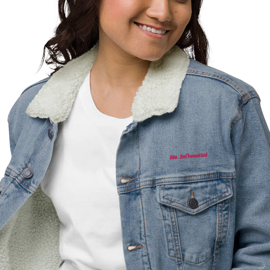 Ms. Influential Denim Sherpa Jacket - American Luxury Unlimited