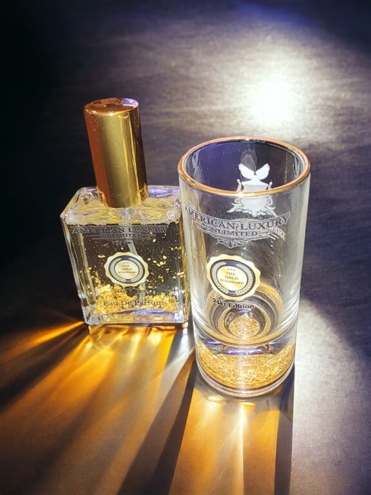 The Gold Standard Men's Fragrance/Shot Glass V-day Gift Set - American Luxury Unlimited