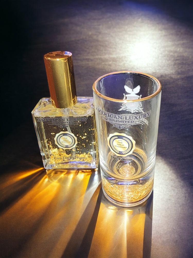 The Gold Standard Men's Fragrance/Shot Glass V-day Gift Set - American Luxury Unlimited 