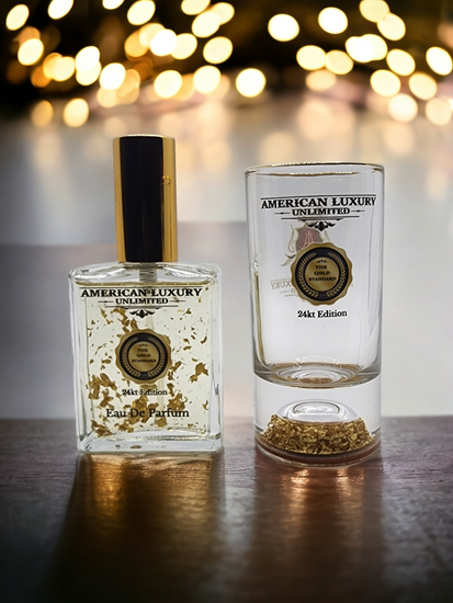 The Gold Standard Men's Fragrance/Shot Glass V-day Gift Set - American Luxury Unlimited 