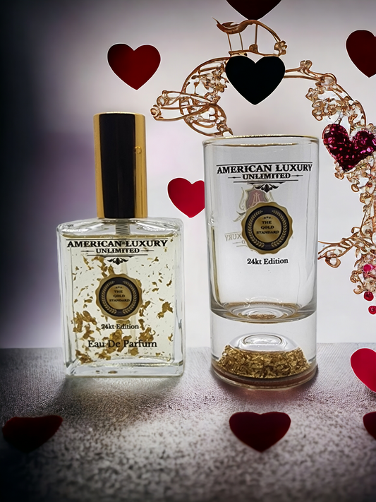 The Gold Standard Men's Fragrance/Shot Glass V-day Gift Set - American Luxury Unlimited