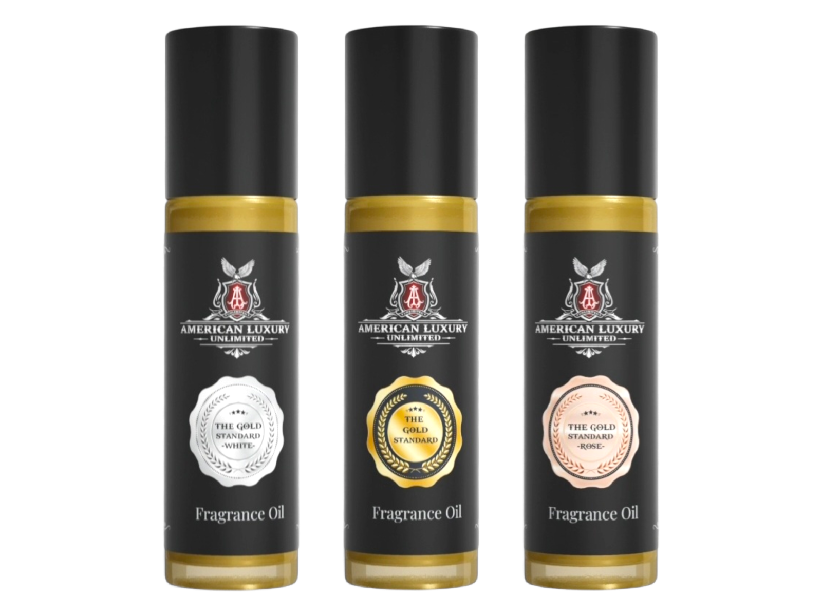 trios of the gold standard roll on fragrance oil, travel ready