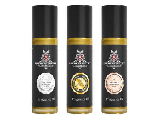 trios of the gold standard roll on fragrance oil, travel ready