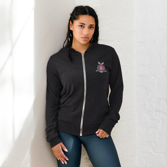 ALU Women's Embroidered Zip Hoodie - American Luxury Unlimited 