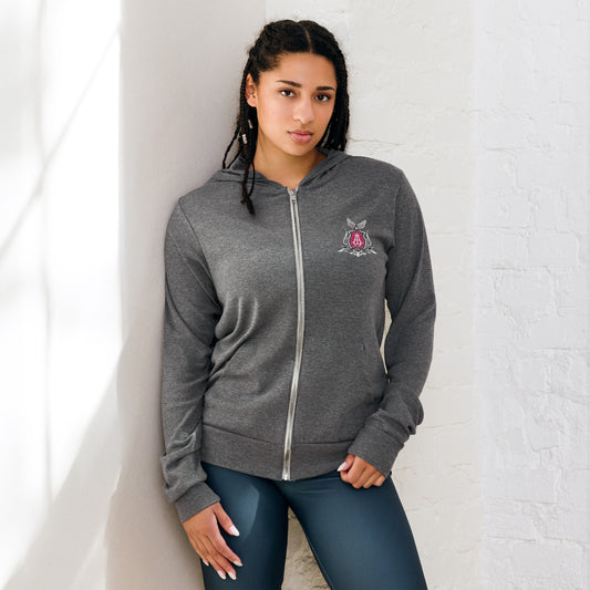 ALU Women's Embroidered Zip Hoodie - American Luxury Unlimited 