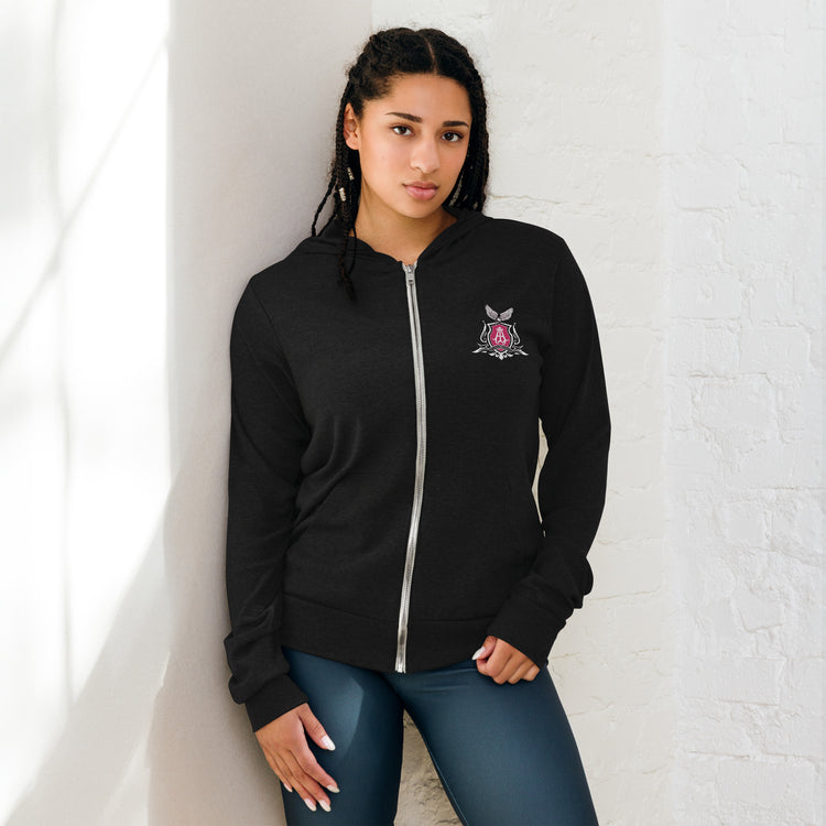 ALU Women's Embroidered Zip Hoodie - American Luxury Unlimited 