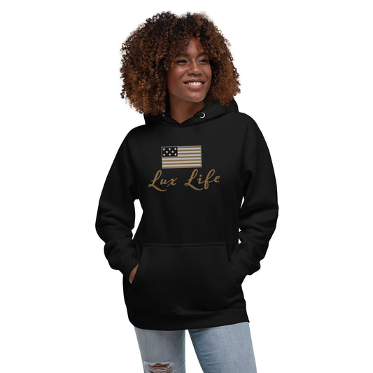 American Lux Life Embroidered Hoodie - American Luxury Unlimited 