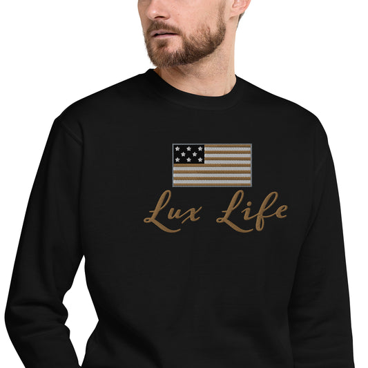 American Lux Life Premium Embroidered Sweatshirt - American Luxury Unlimited 