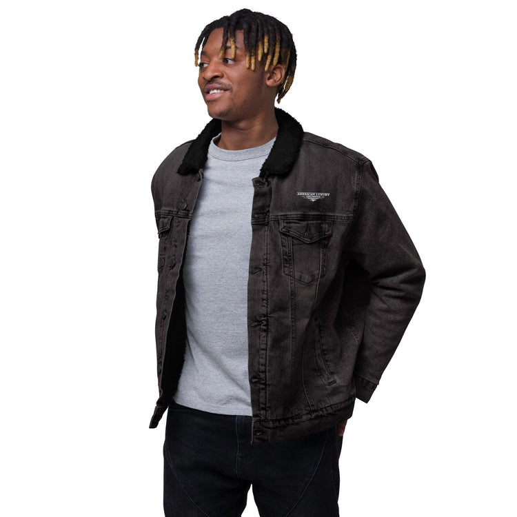 ALU's Embroidered Denim Sherpa Jacket - American Luxury Unlimited 