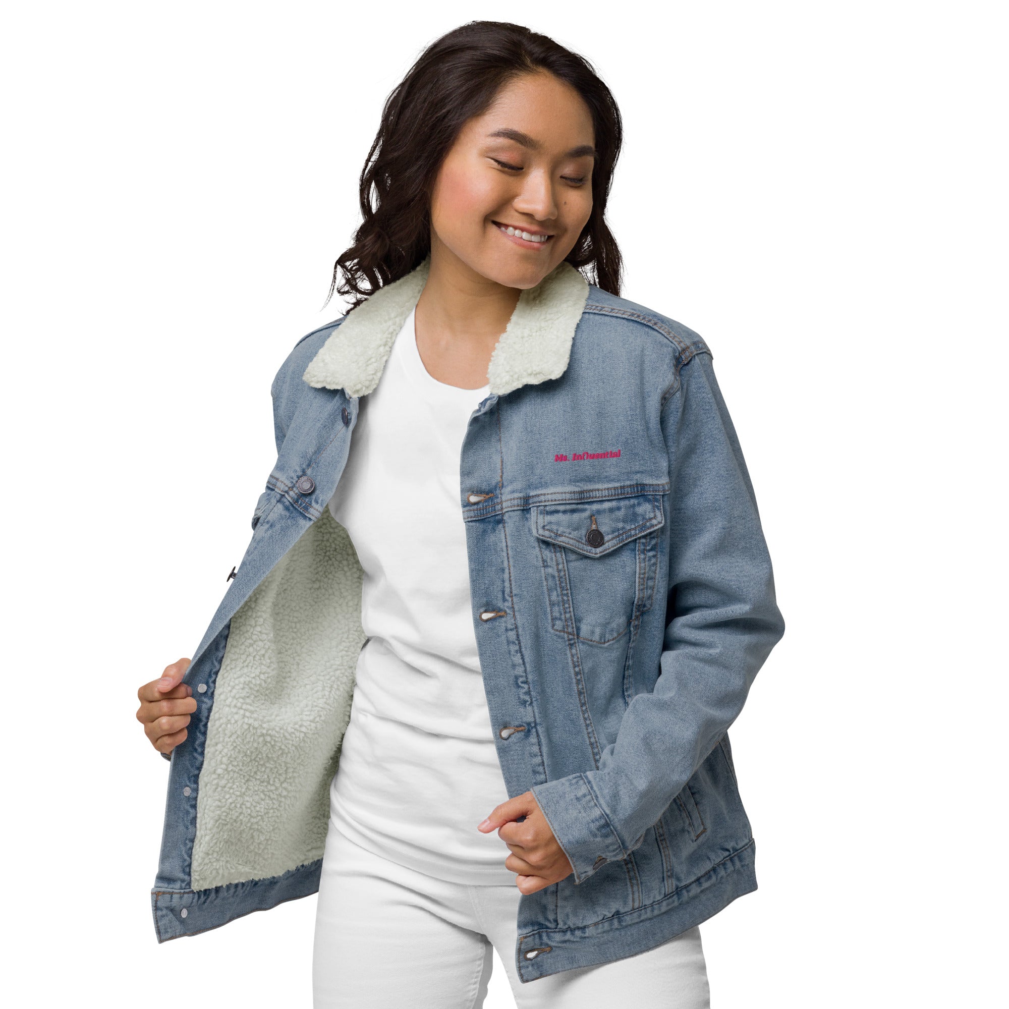 Women's Dark Blue Denim Sherpa Shearling Faux Fur Lined Double Breasted  Metal Buttons Warm Crop Top Jeans Jacket (as1, alpha, x_s, regular,  regular) at Amazon Women's Coats Shop